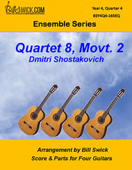 Bill Swick's Year 4, Quarter 4 - Ensembles for Four Guitars Guitar and Fretted sheet music cover Thumbnail